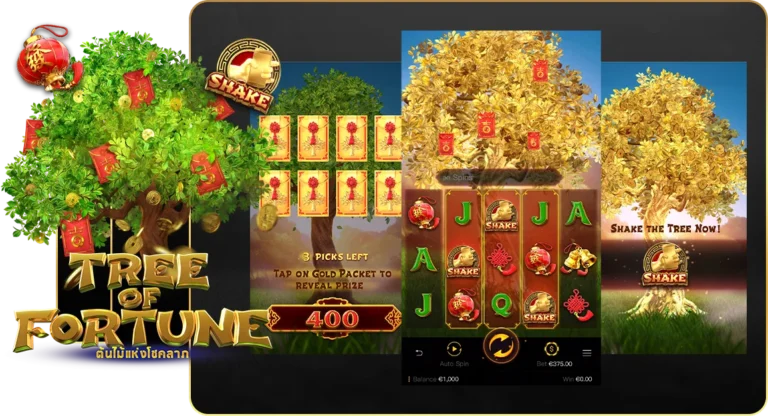 ลักษณะของเกมสล็อต Tree of Fortune ต้นไม้แห่งโชคลาภ